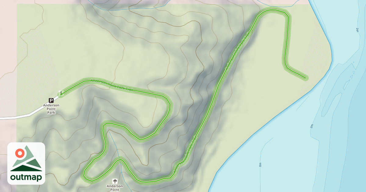 Map of Anderson Point Park Trail
