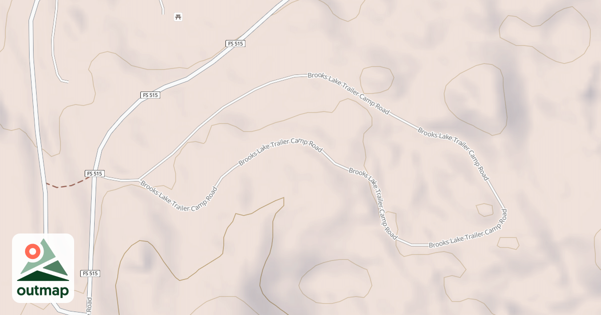 Map of BROOKS LAKE TRAILER CAMP
