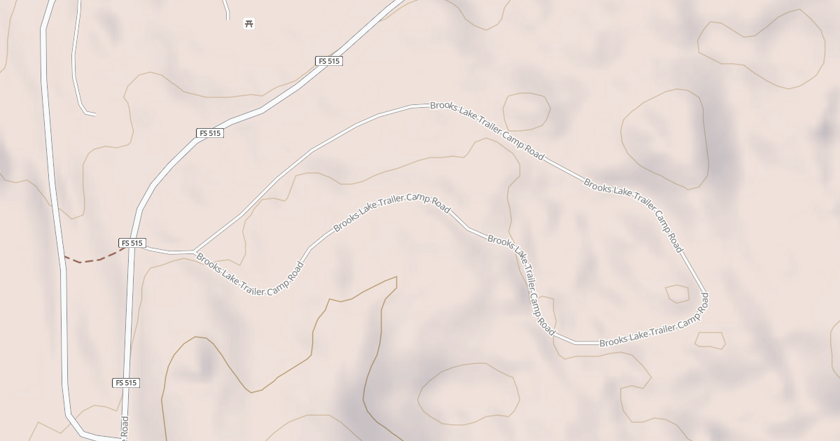 Map preview of BROOKS LAKE TRAILER CAMP