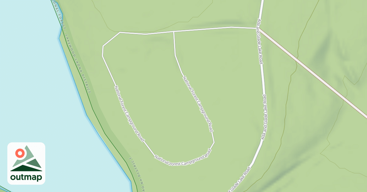 Map of ADA LAKE CAMPGROUND ROAD