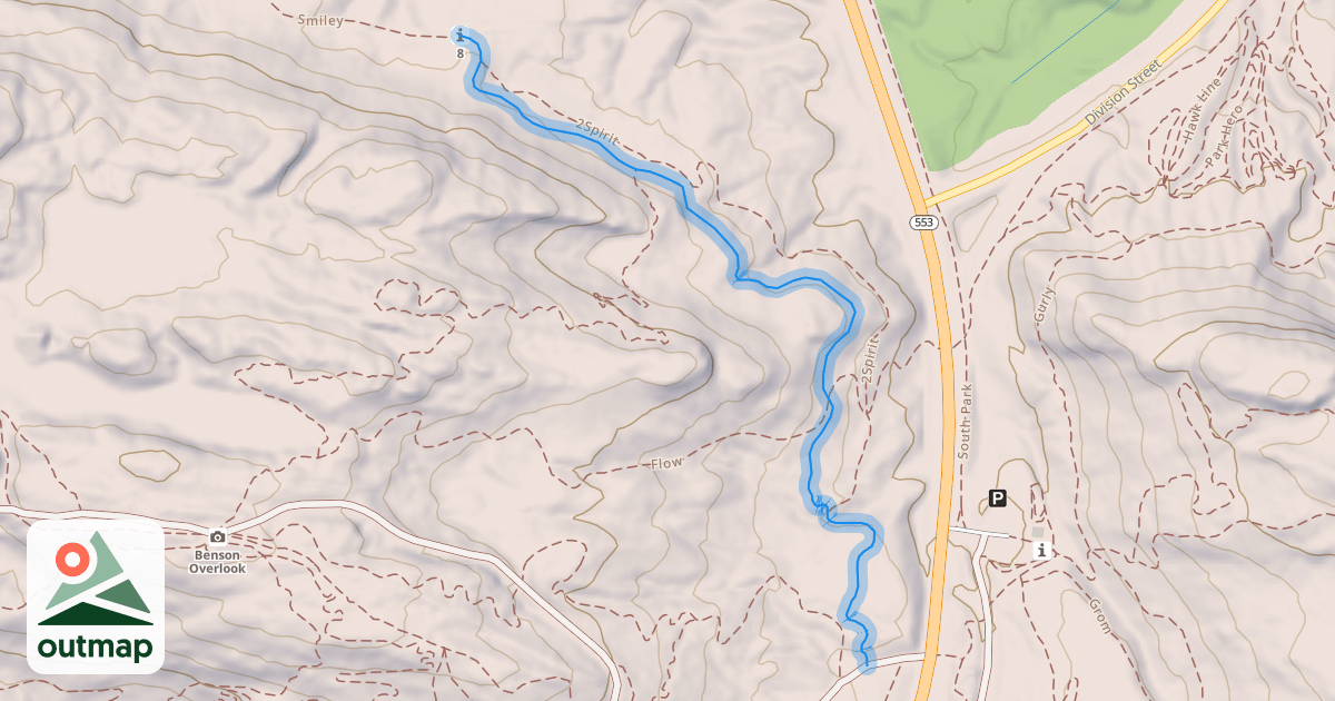 Map of Porky Pine Pass