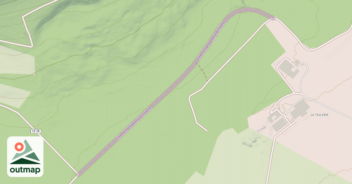 Map of Chemin de Maxey à la Tuilerie