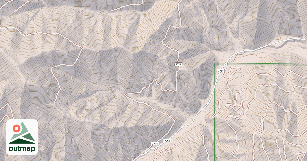 Map of RIVULET RIDGE