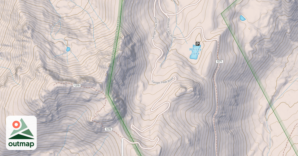 Map of SANGER PEAK