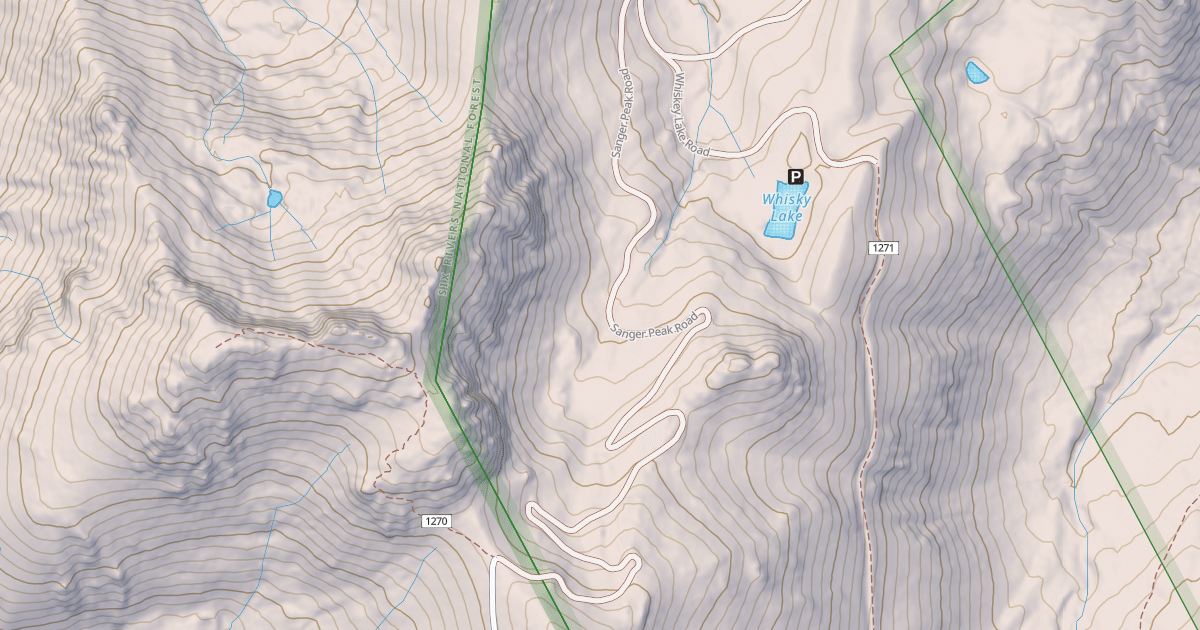 Map preview of SANGER PEAK