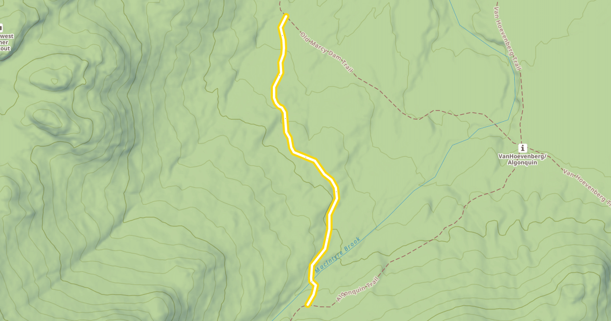 Map preview of Old MacIntyre Trail