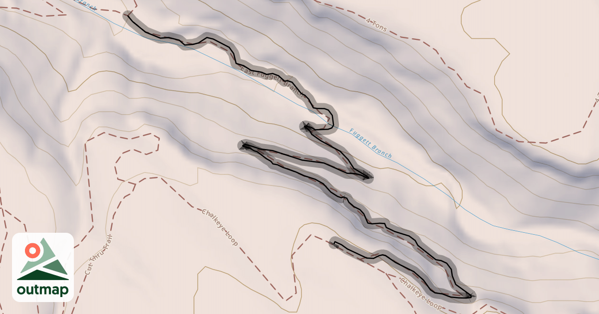 Map of East Fuggett Branch