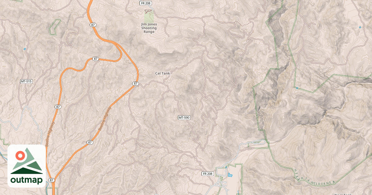 Map of JJ SHOOTING RANGE / BISHOP KNL