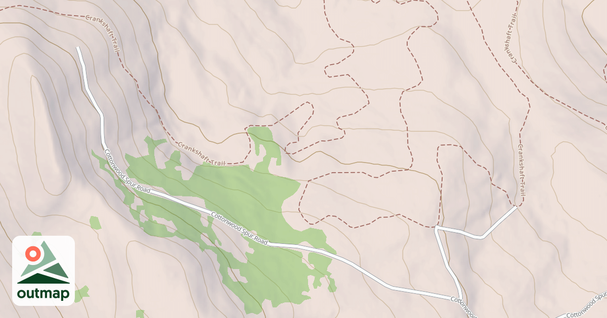 Map of COTTONWOOD SPUR
