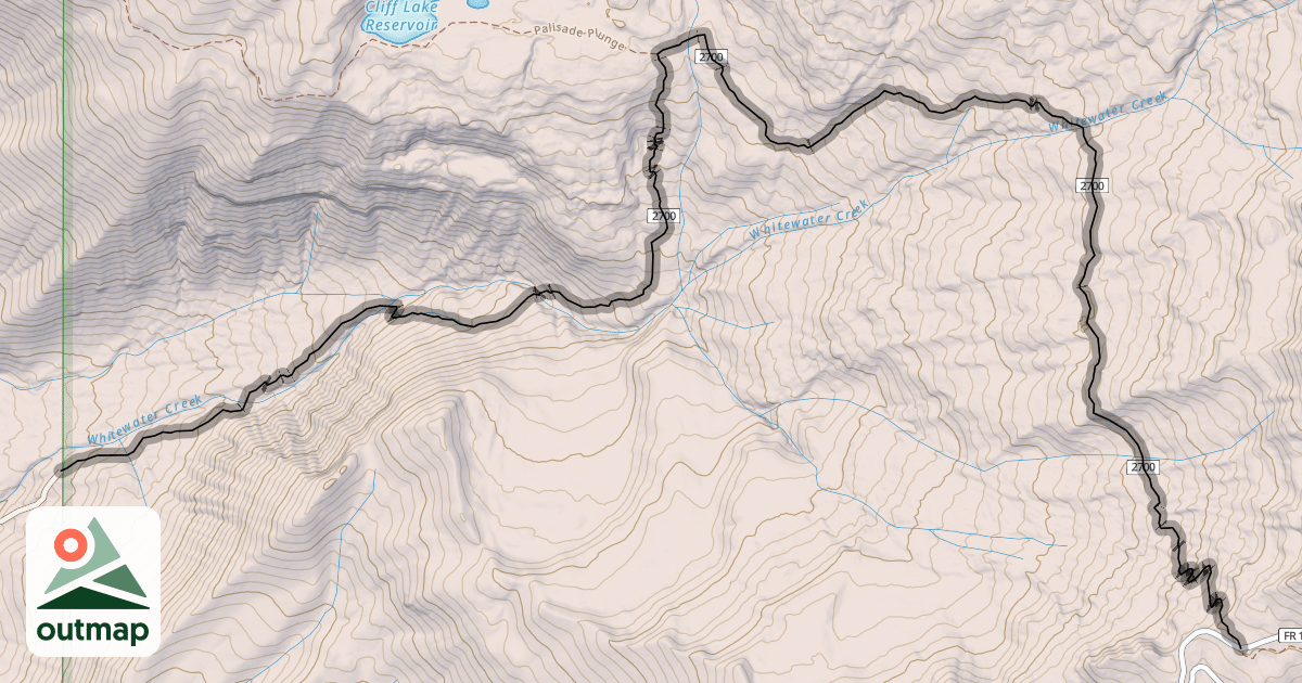 Map of Whitewater Basin Trail