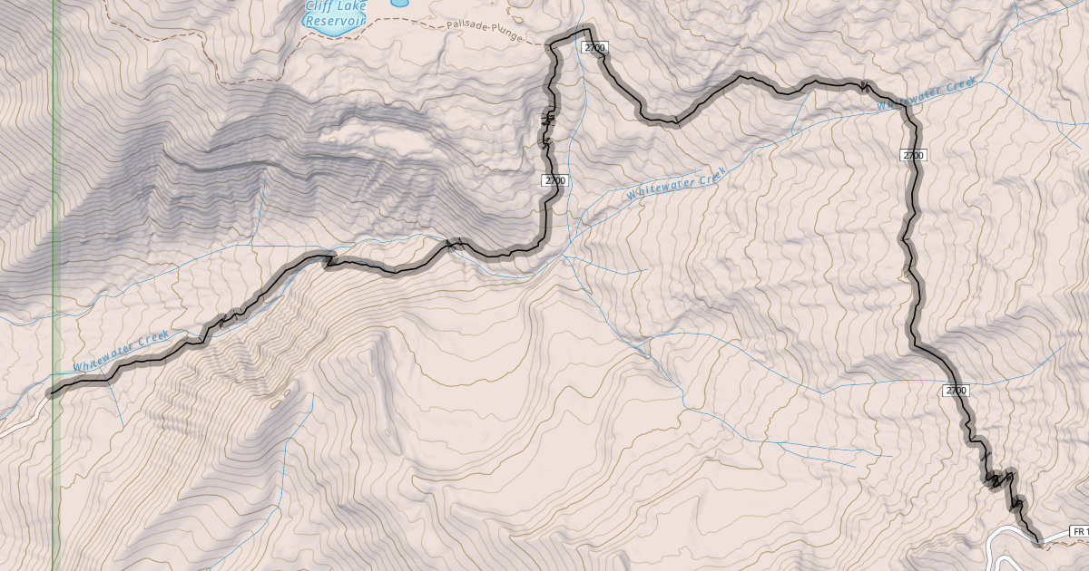 Map preview of Whitewater Basin Trail