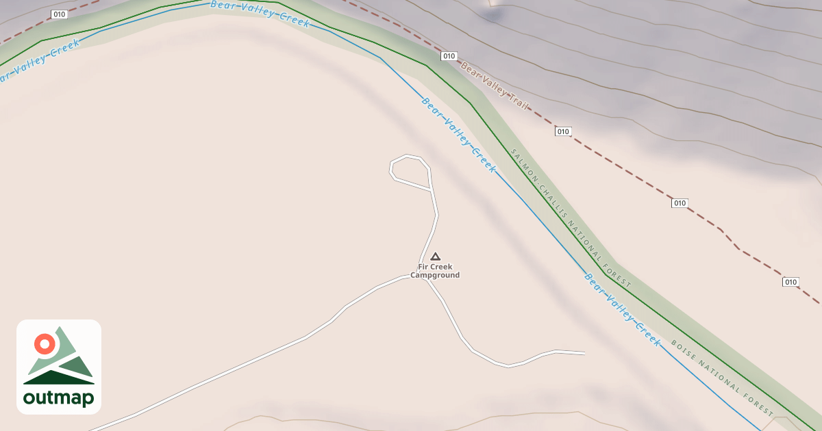 Map of FIR CREEK CG, NORTH SPUR