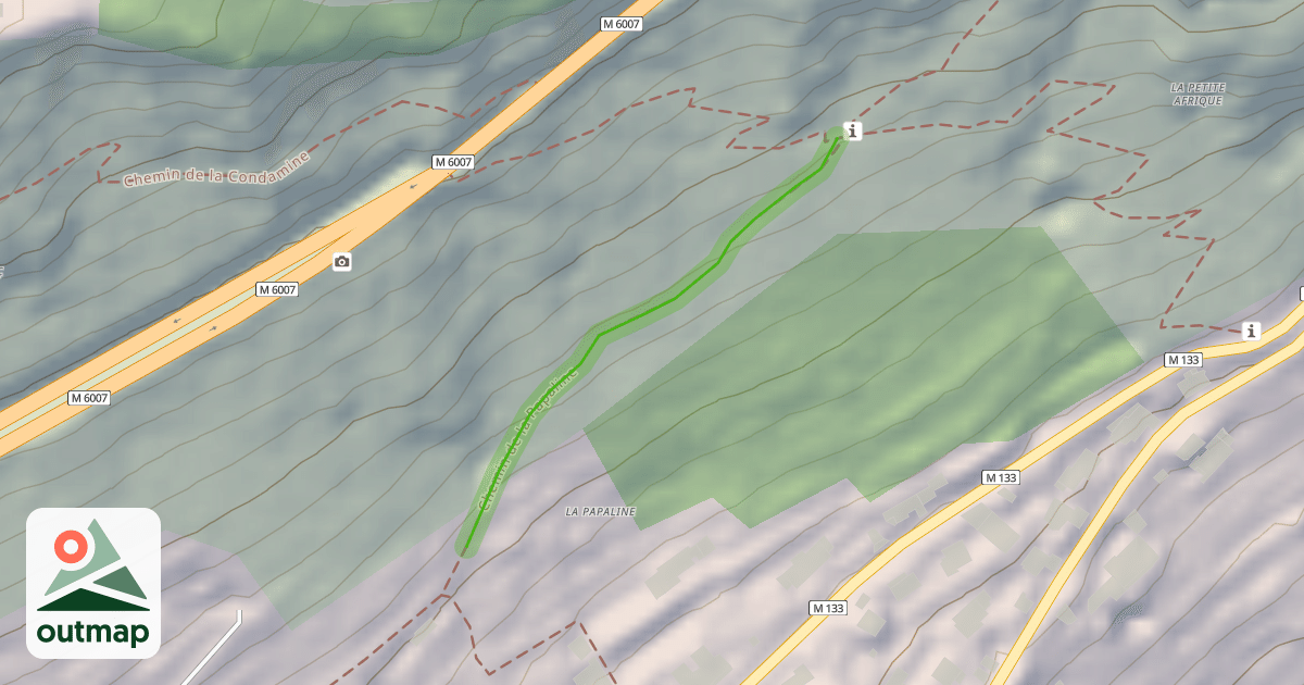 Map of Chemin de la Papaline