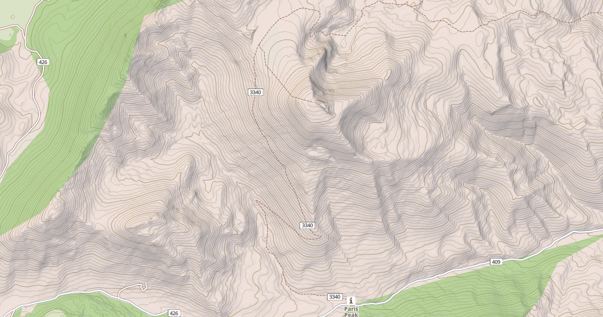 Map preview of PARIS PEAK