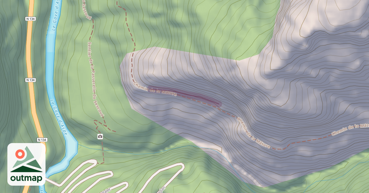 Map of Climbing Crag