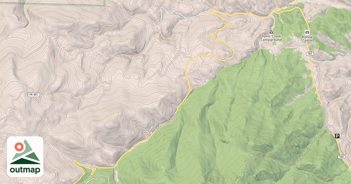 Map of Ophir Creek