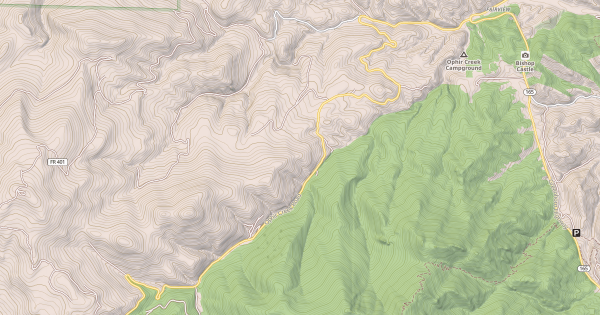 Map preview of Ophir Creek