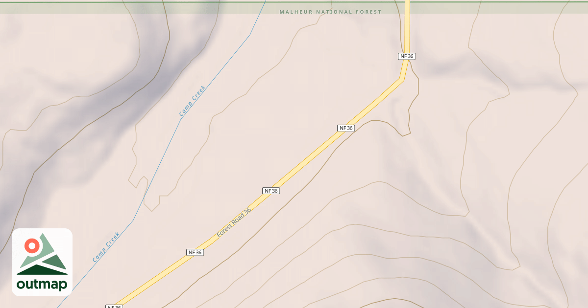 Map of LOWER CAMP CREEK CAMP CG MRS