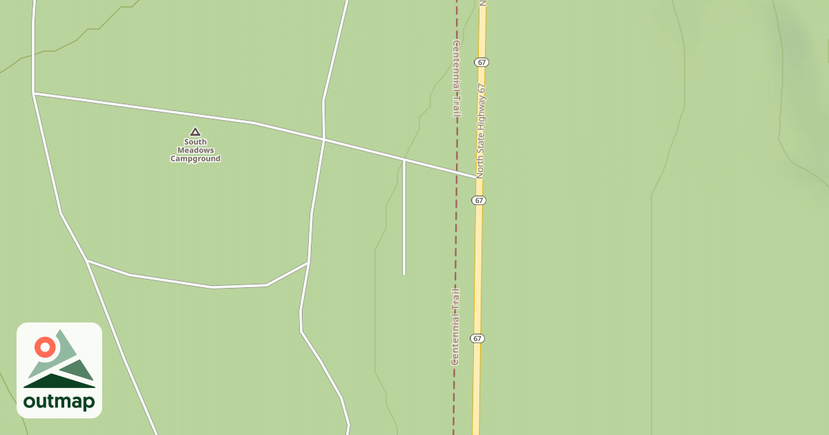 Map of SOUTH MEADOWS CG PARKING SPUR