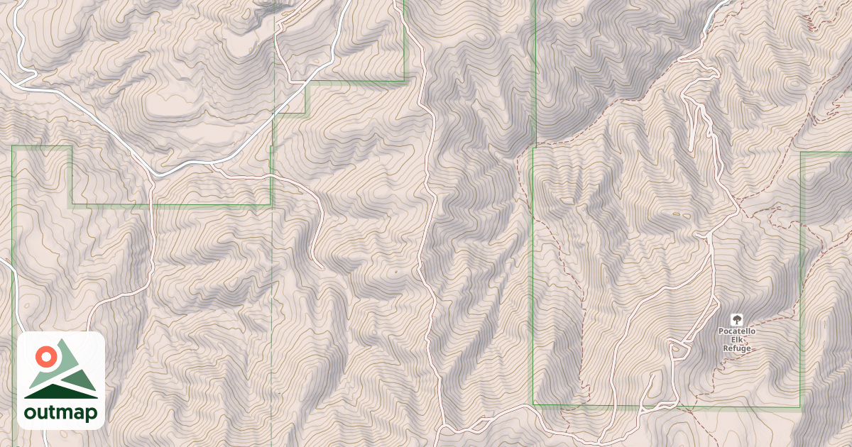 Map of EAST WILD HORSE MTN. TRAIL