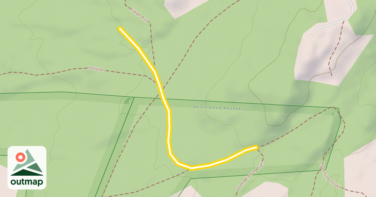 Map of Ham Branch Trail