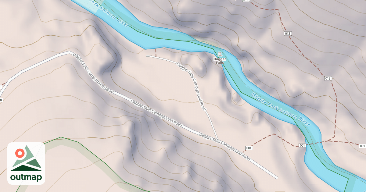 Map of DAGGER FALLS CG