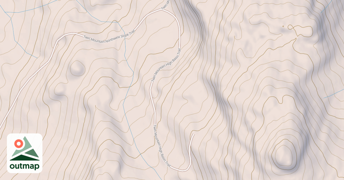 Map of Twin Mountain High Basin