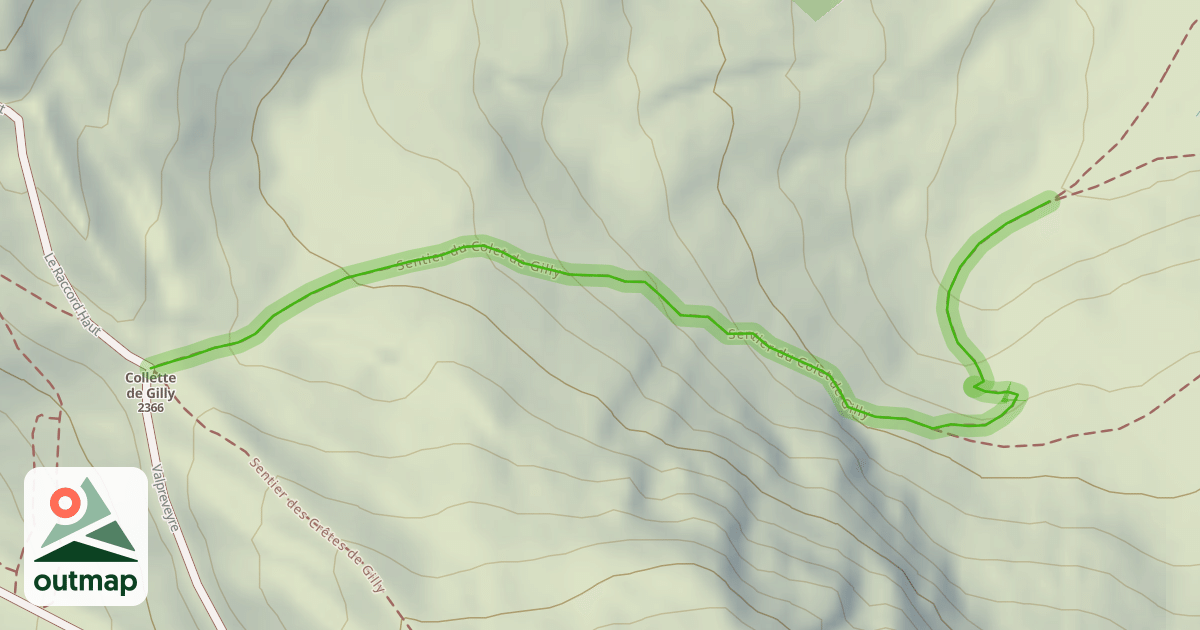 Map of Sentier du Colet de Gilly