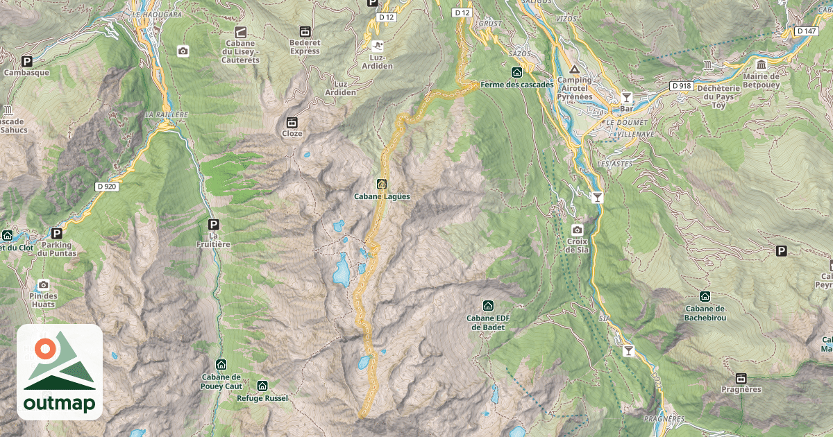 Map of Pic de Chanchou — Bernazau