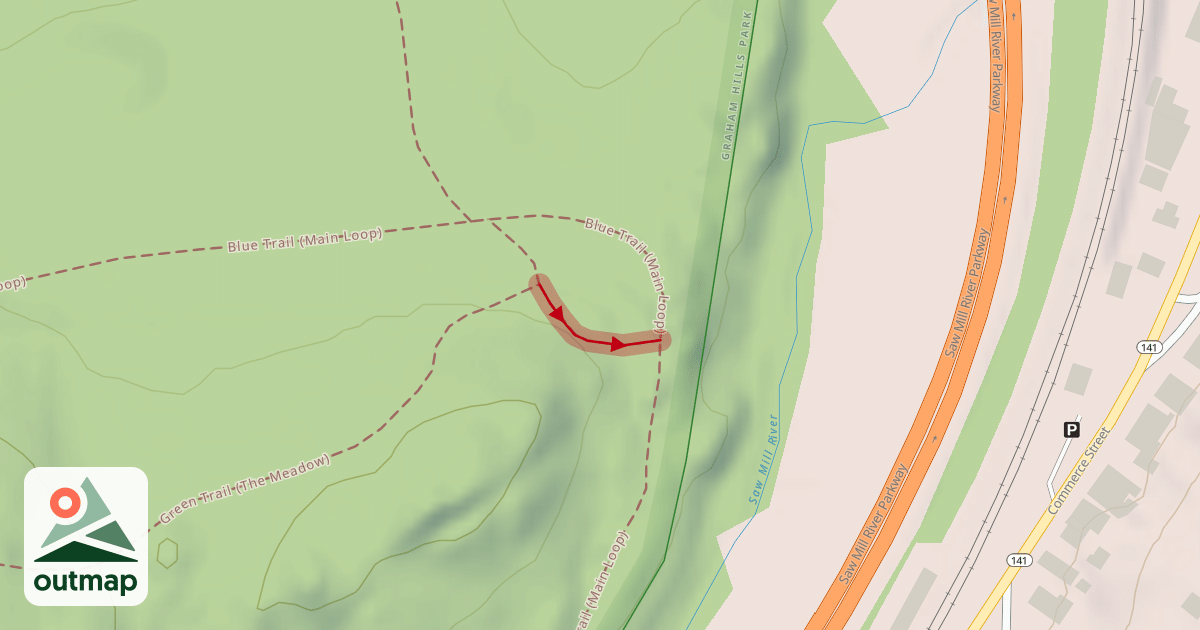 Map of Green Trail (The Meadow - Drop Spur)