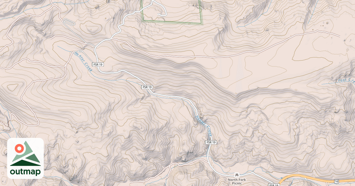 Map of HUNTER CREEK
