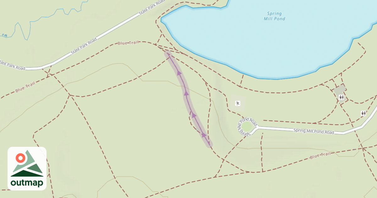 Map of Blue Trail