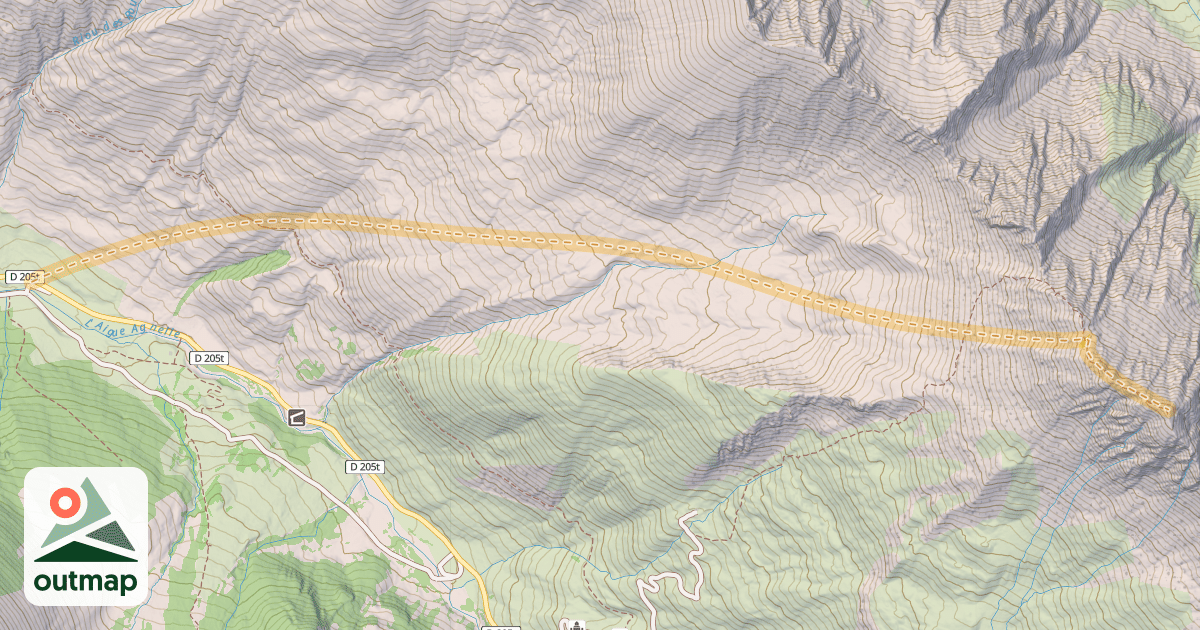 Map of Le Grand Queyras — Pont de Lariane