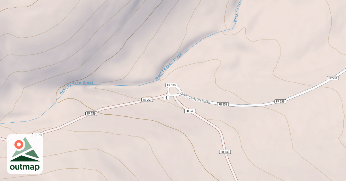 Map of WEST CANYON T.H.