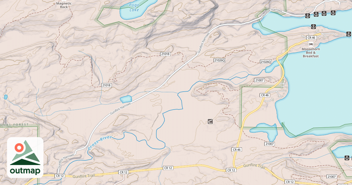 Map of GUNFLINT NARROWS