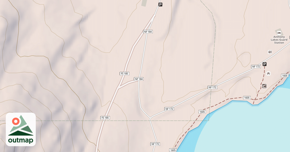 Map of ANTHONY LAKES SKI AREA