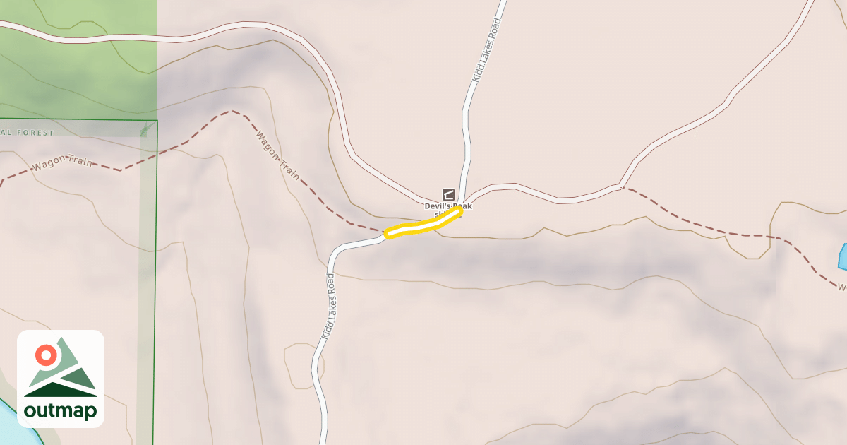 Map of Kidd Lakes Road