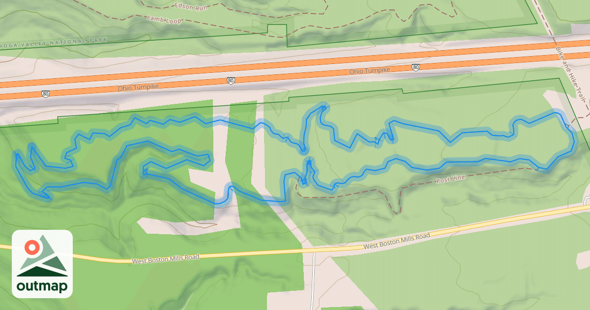 Map of East Rim Trail