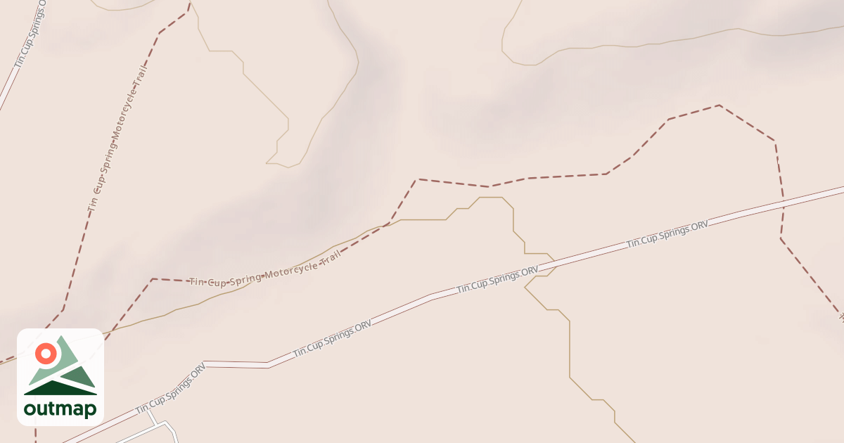 Map of Tin Cup Spring Motorcycle Trail