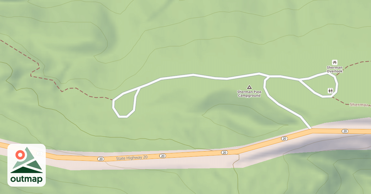 Map of SHERMAN OVERLOOK CAMPGROUND