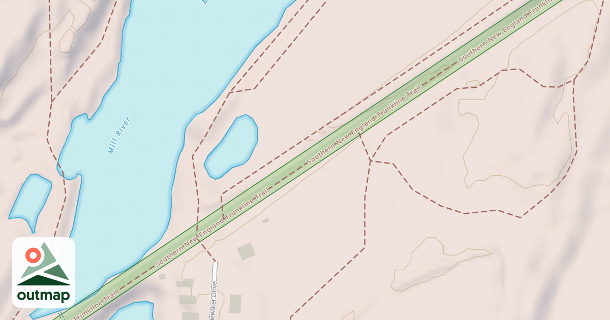 Map of Southern New England Trunkline Trail