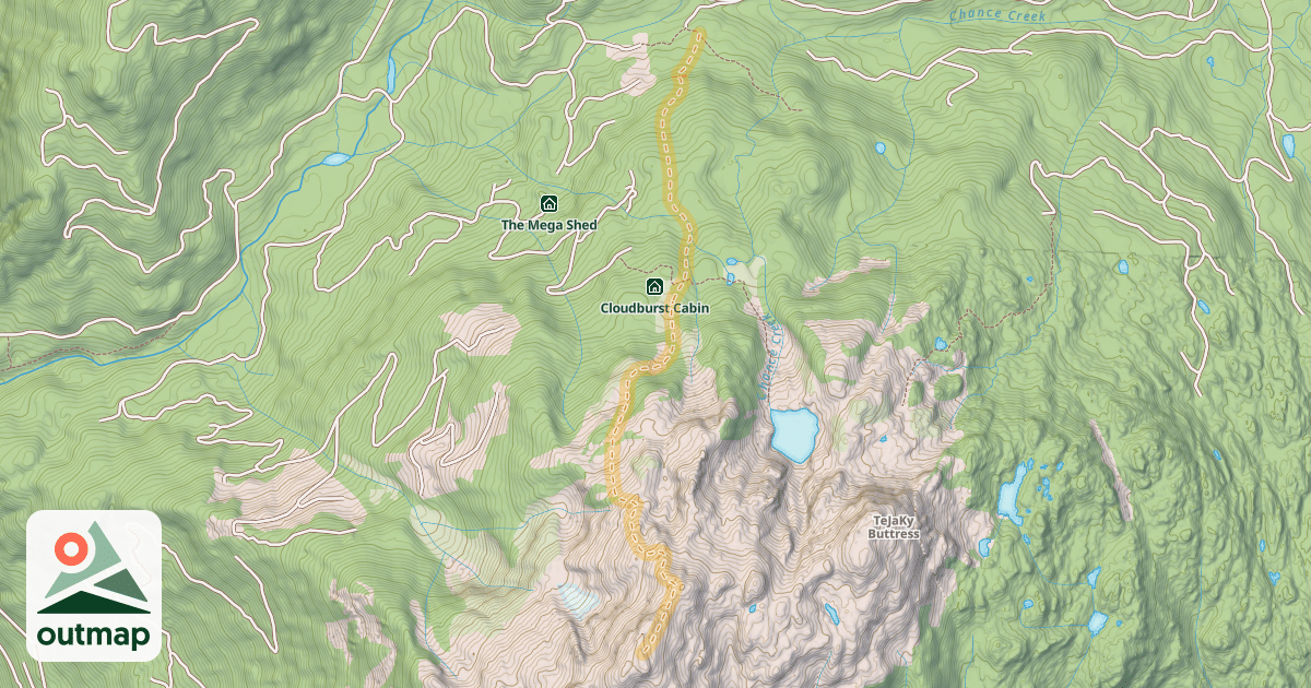 Map of Cloudburst bench route
