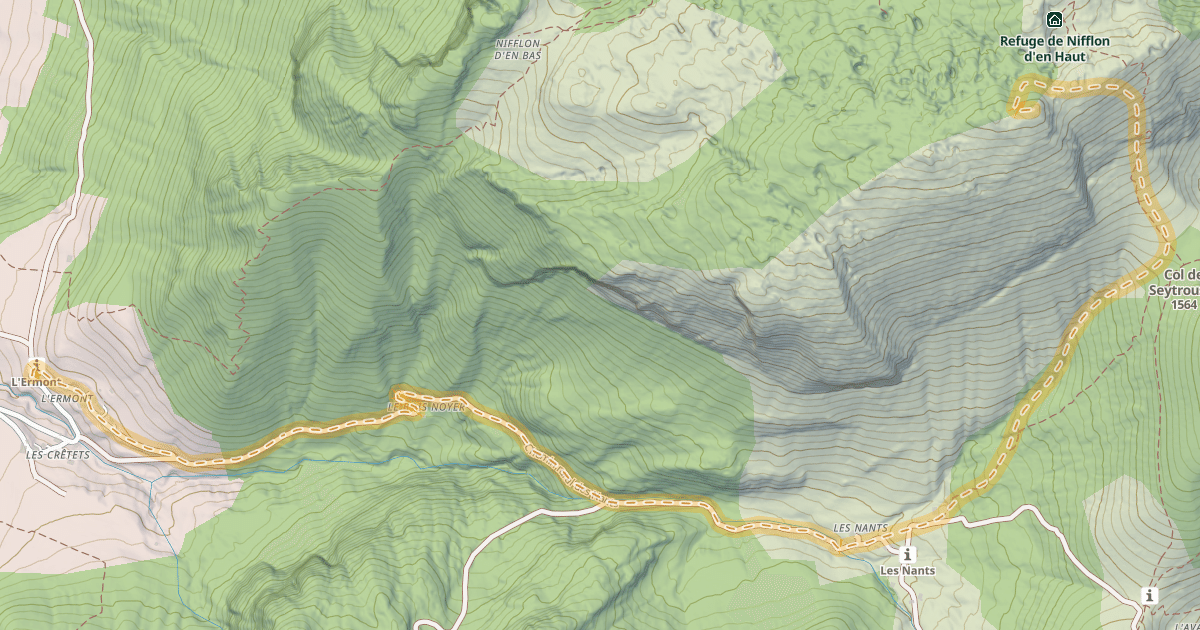 Map preview of Grand Rocher de Nifflon — L'Ermont