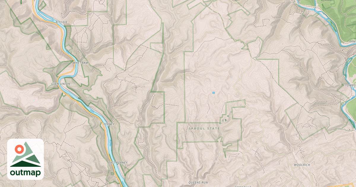 Map of Hazard Rd