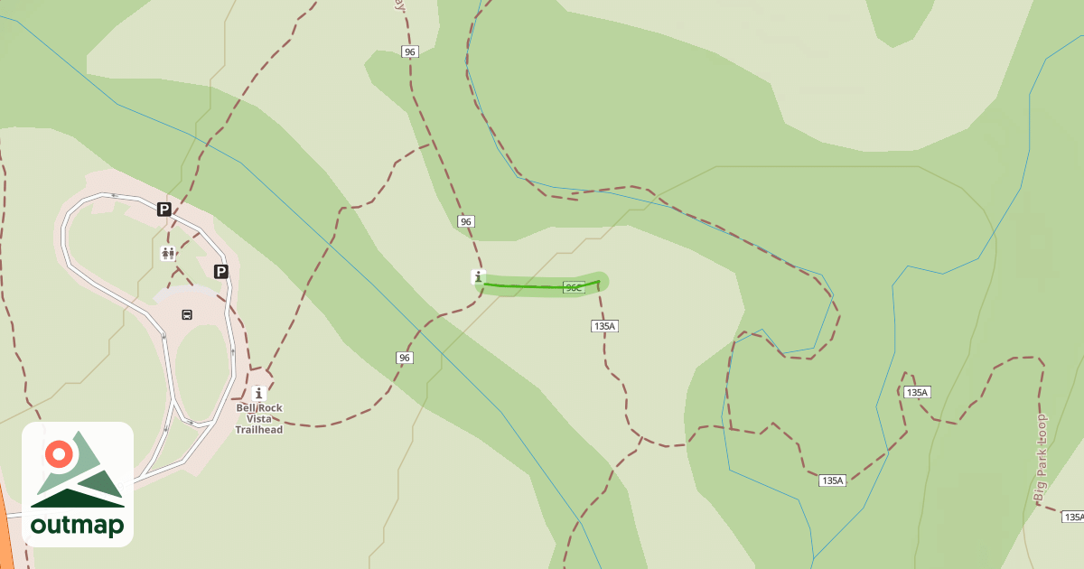 Map of Bell Rock Pathway Spur