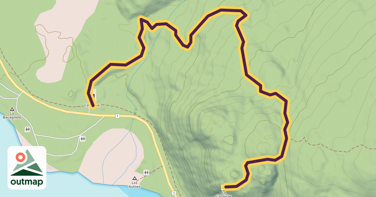 Map of La Corniche Trail