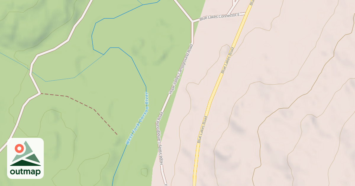 Map of HOPE VALLEY SPUR Y