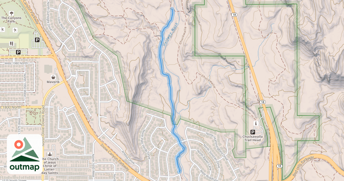 Map of Halfway Wash