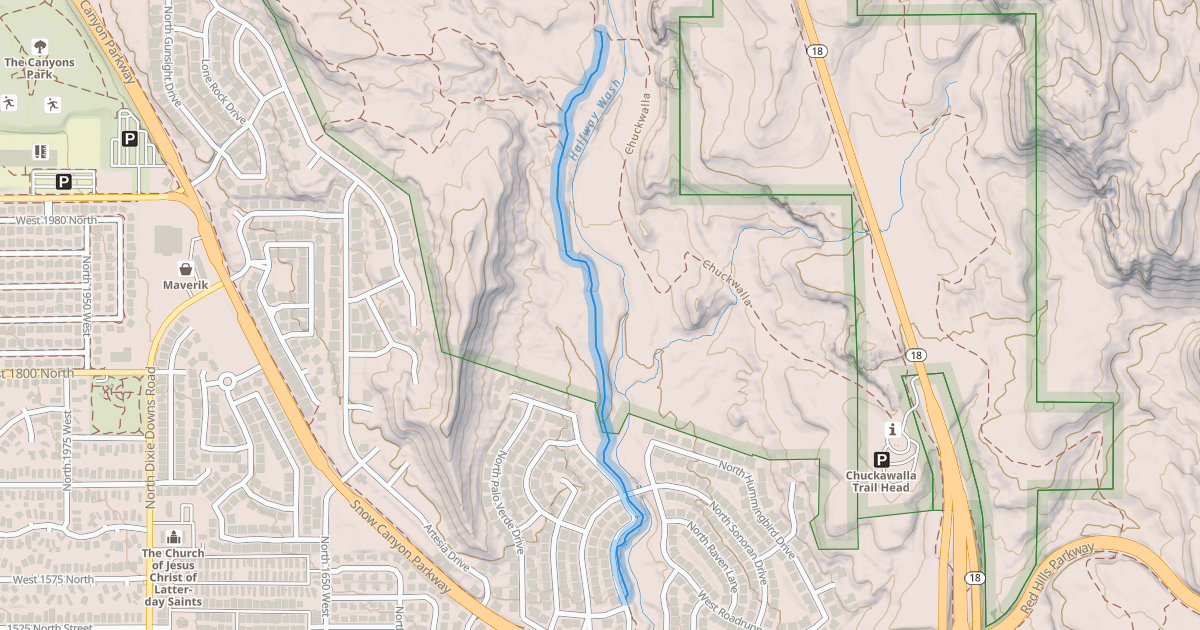Map preview of Halfway Wash