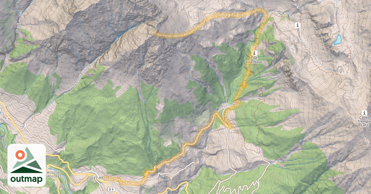 Map of Cros de Coni — Les Méans